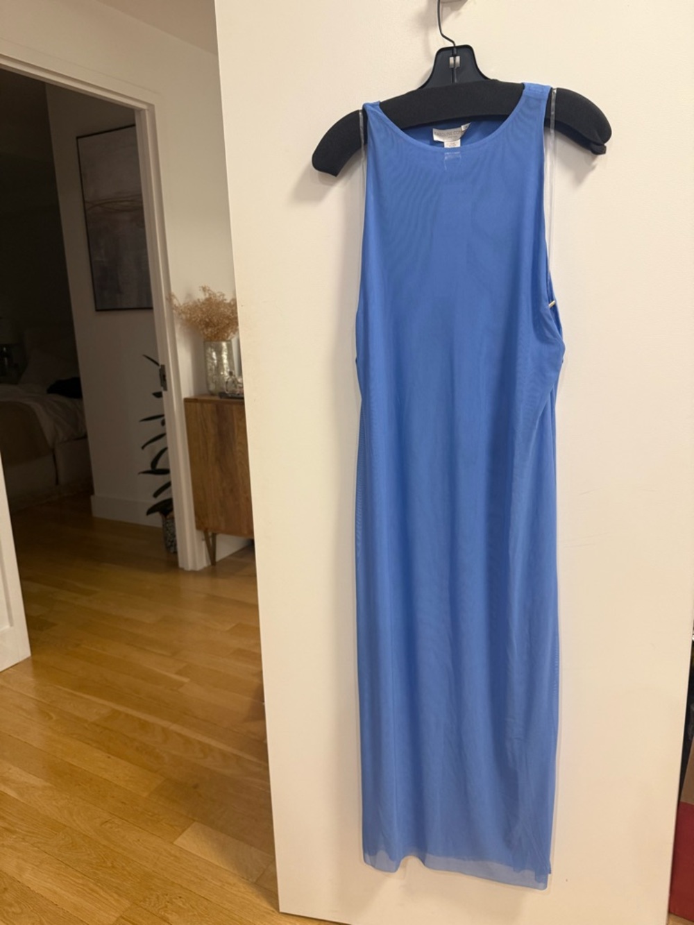 Caroline Constas Sky Blue Sleeveless Maxi coverup Dress